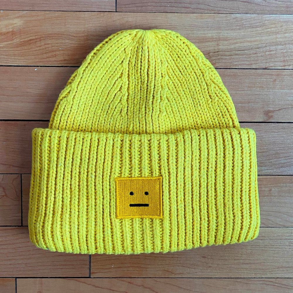 NWT ACNE Studios Yellow Pansy Wool Beanie